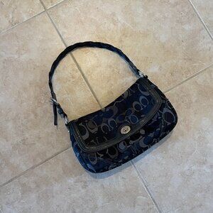 Coach Shoulder Bag in Black/Grey